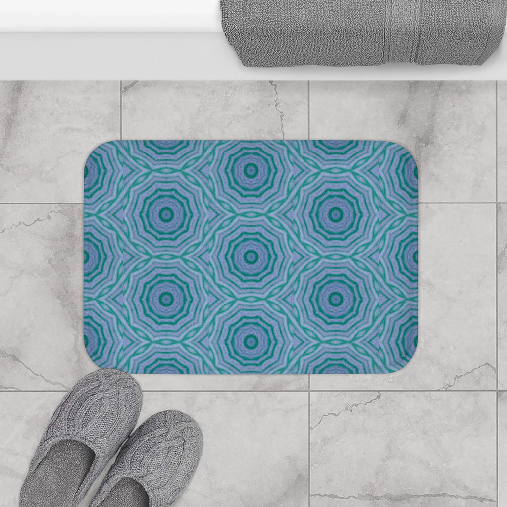 "GR33N3RY" Cymatic Print Bath Mat