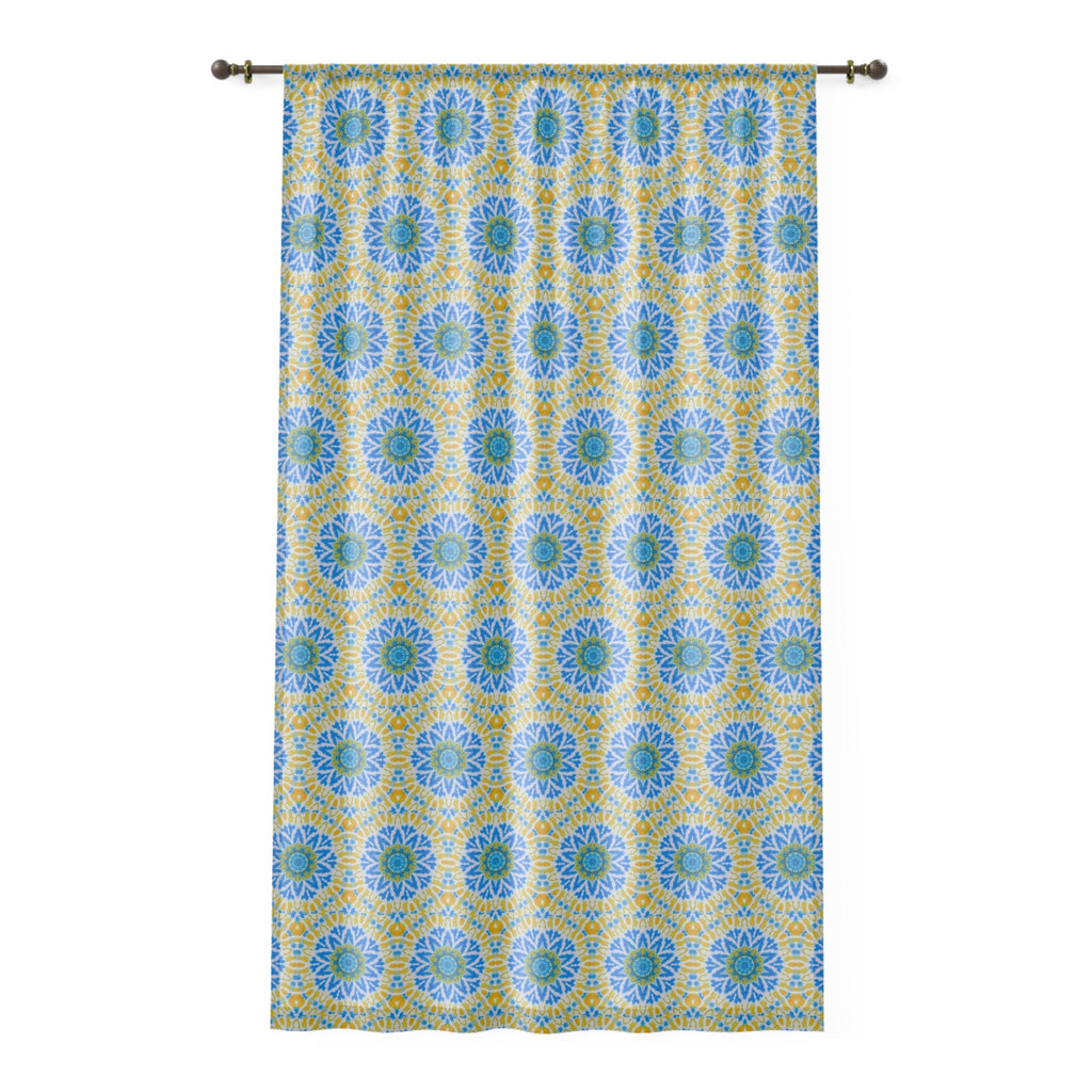 "GETA" Cymatic Print Window Curtain