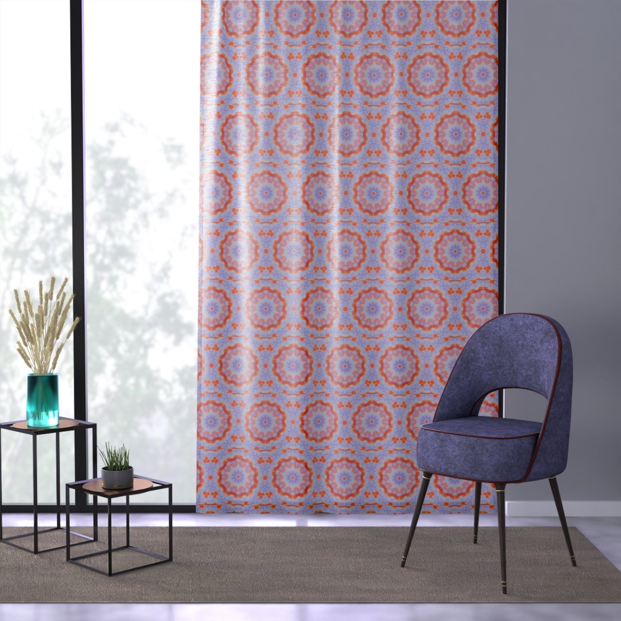 "NEBU" Cymatic Print Window Curtain