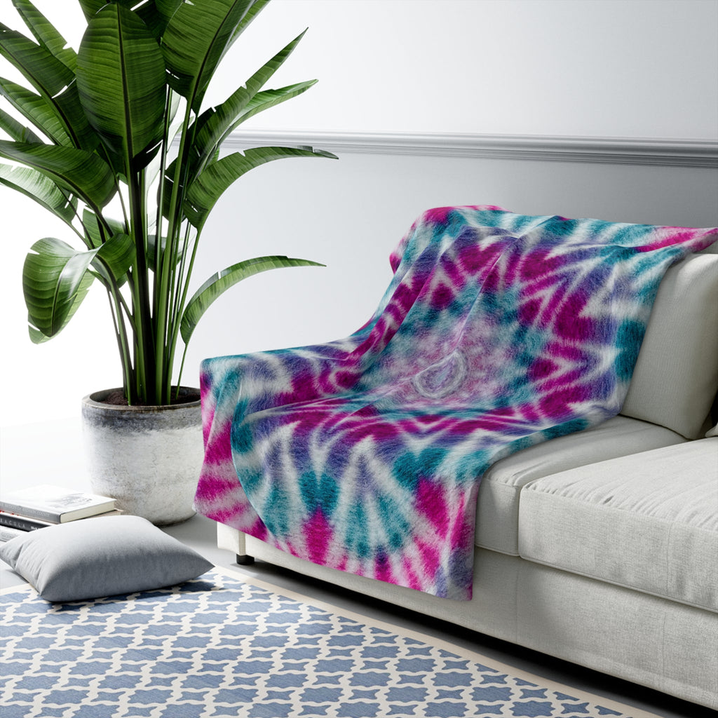 "ULTRAVIOL3T" Cymatic Sherpa Fleece Blanket