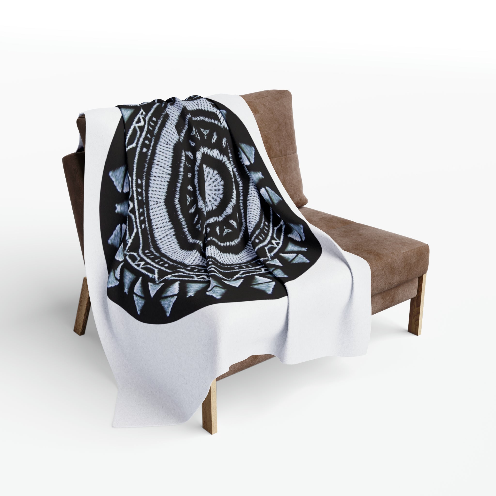“MAYA” Cymatic Arctic Fleece Blanket (White)