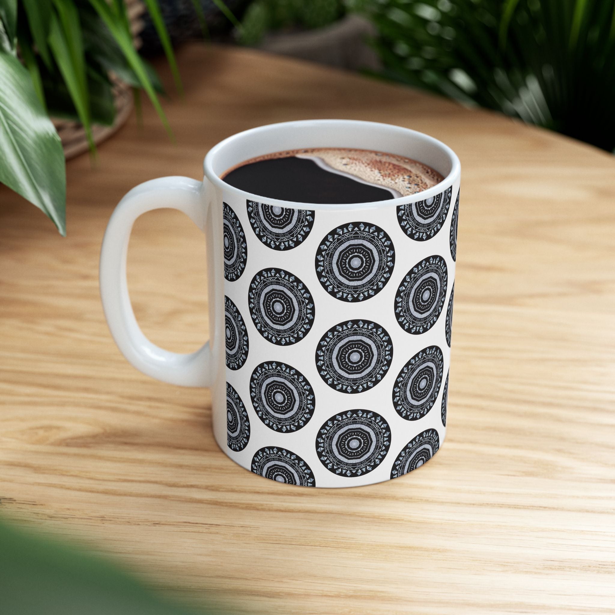 “MAYA” Cymatic AOP Ceramic Mug (White)