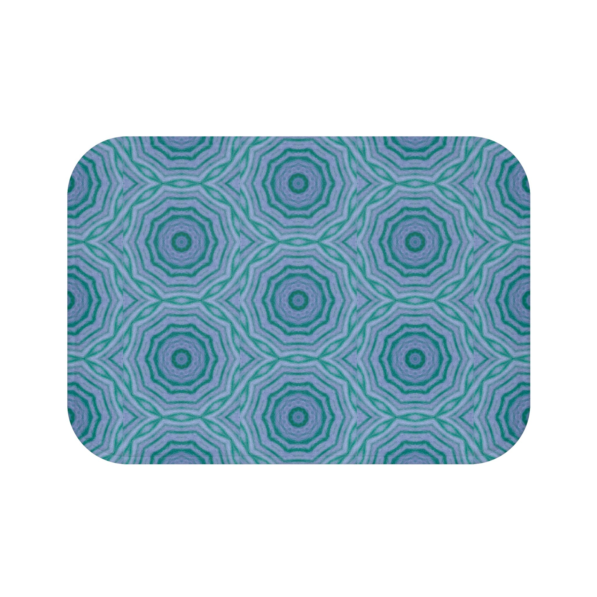"GR33N3RY" Cymatic Print Bath Mat
