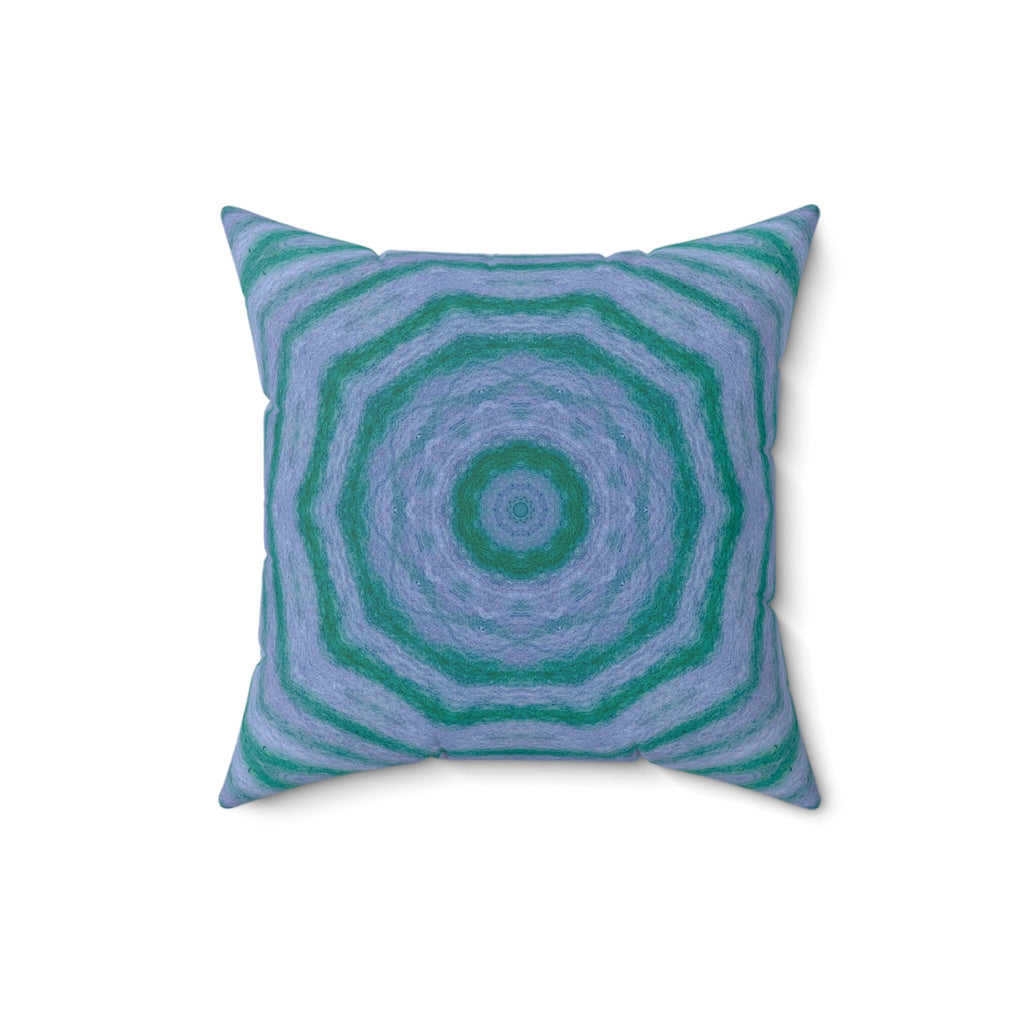 "GR33N3RY" Cymatic Print Square Cushion