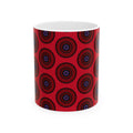 “VESI” Cymatic AOP Ceramic Mug (Dark Red)