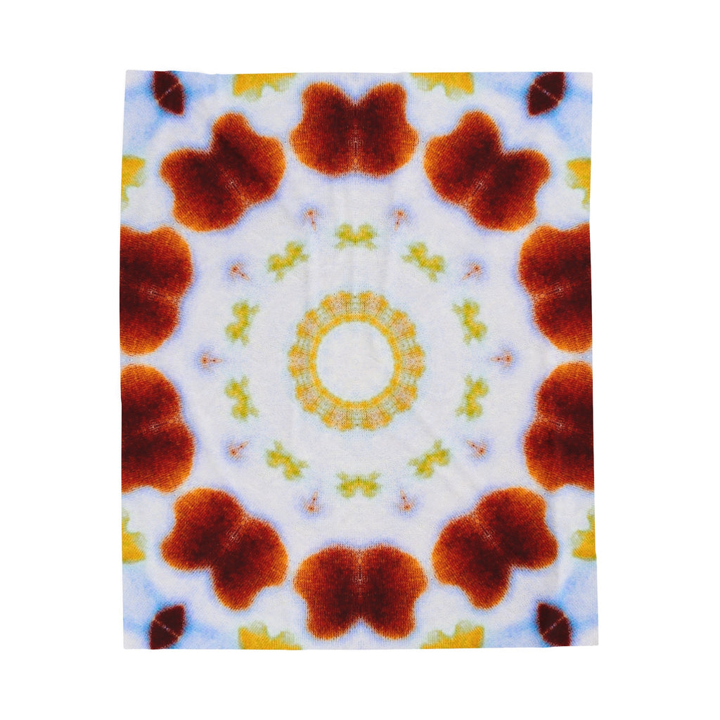 “MOSAIC” Cymatic Print Velveteen Blanket