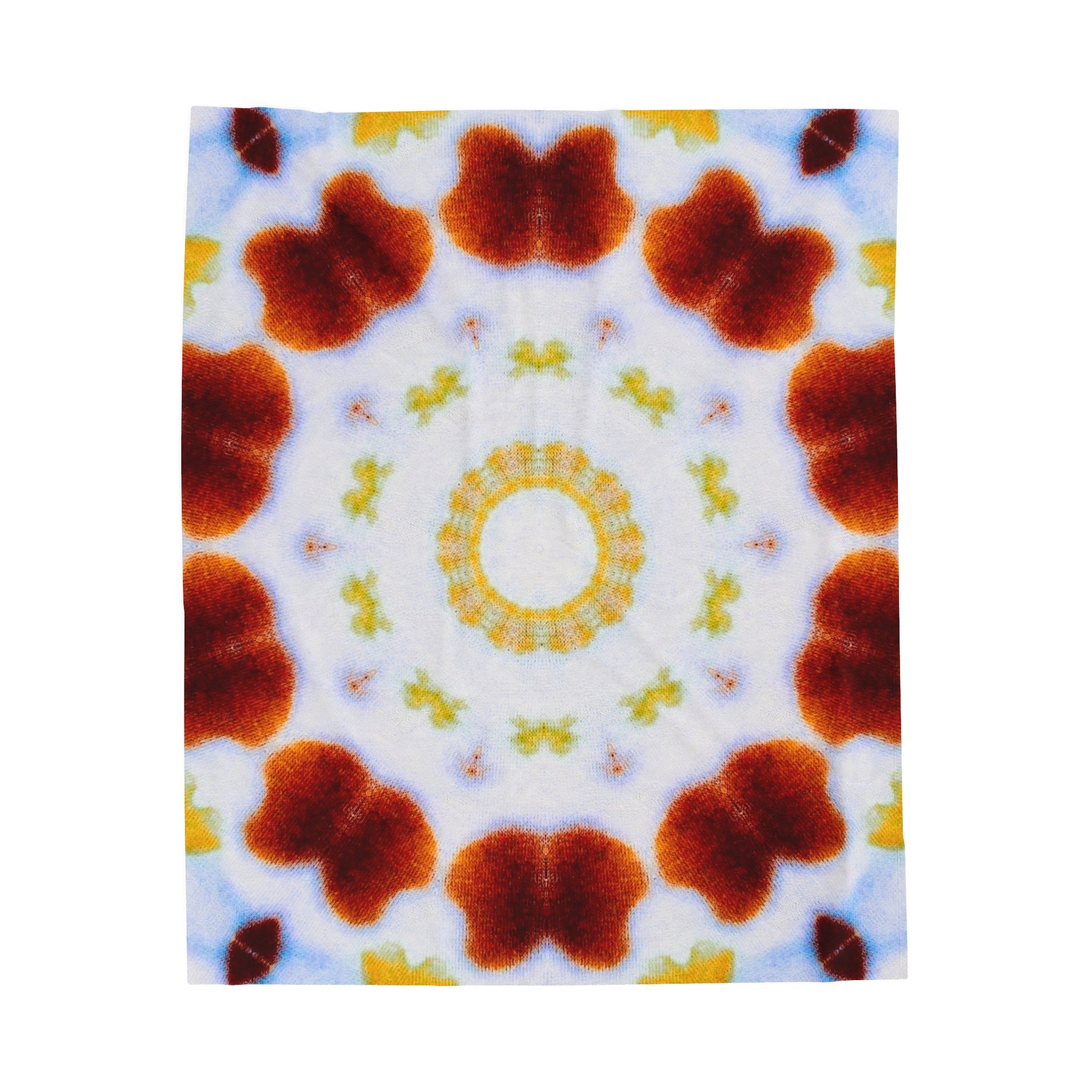 “MOSAIC” Cymatic Print Velveteen Blanket