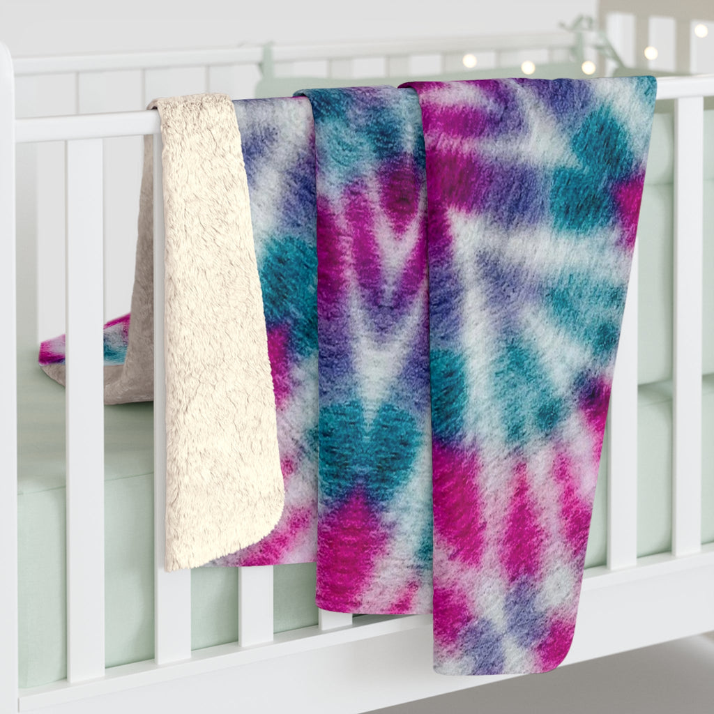 "ULTRAVIOL3T" Cymatic Sherpa Fleece Blanket