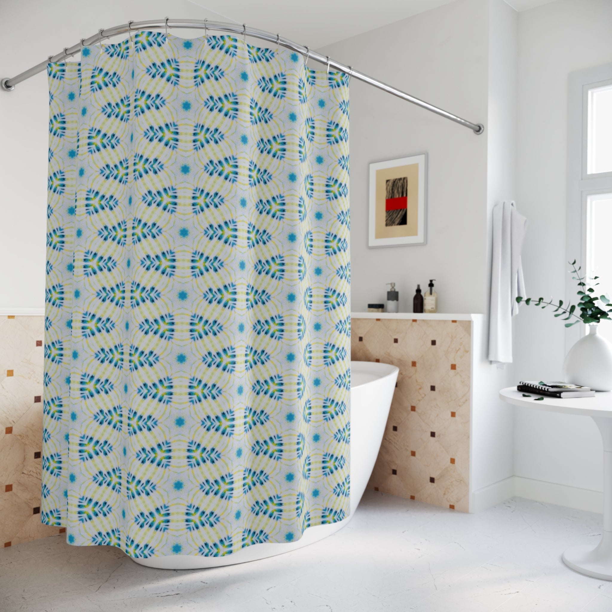 "CYMANTIQUE" Cymatic Print Shower Curtains