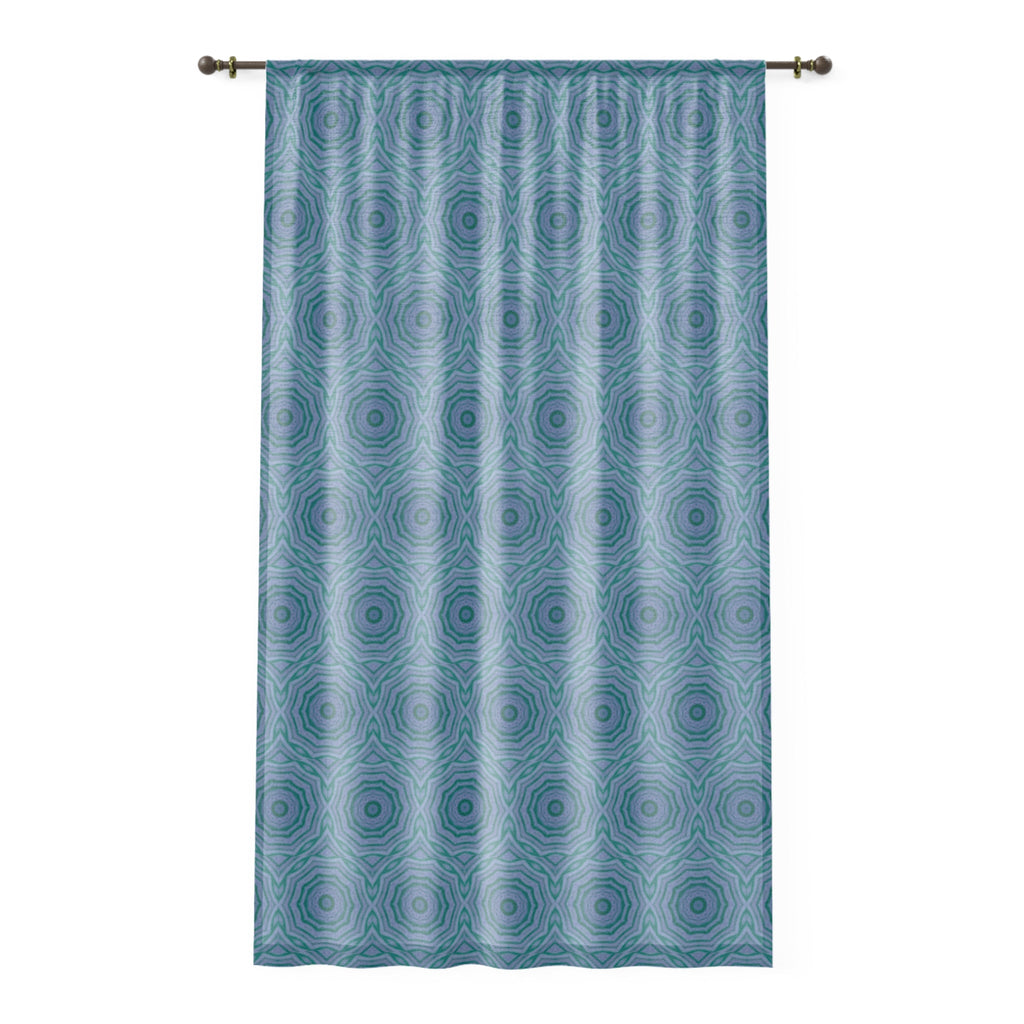 "GR33N3RY" Cymatic Print Window Curtain