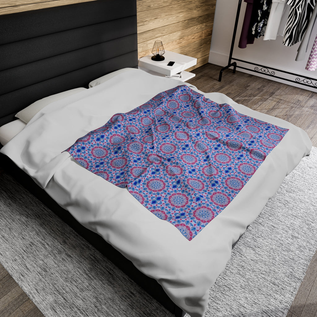 “ASCNTN” Cymatic AOP Velveteen Blanket