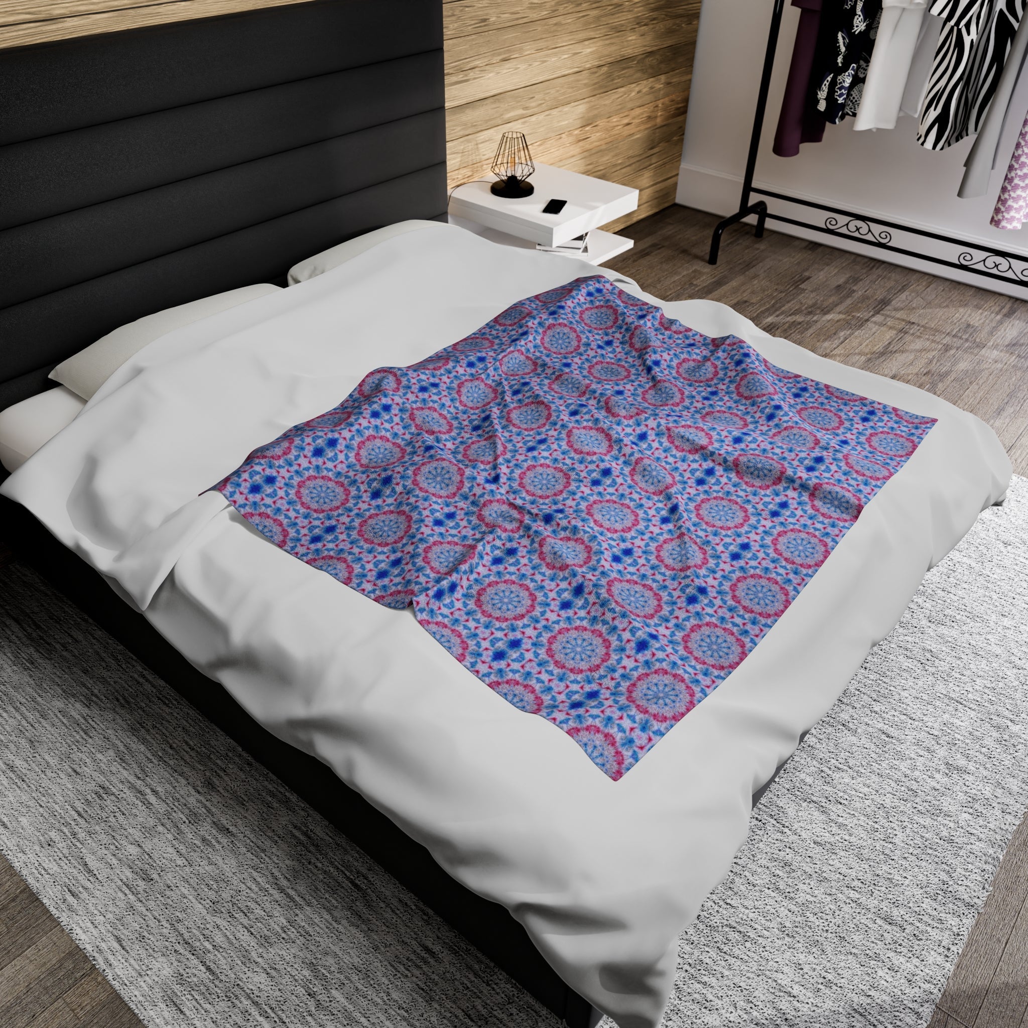 “ASCNTN” Cymatic AOP Velveteen Blanket