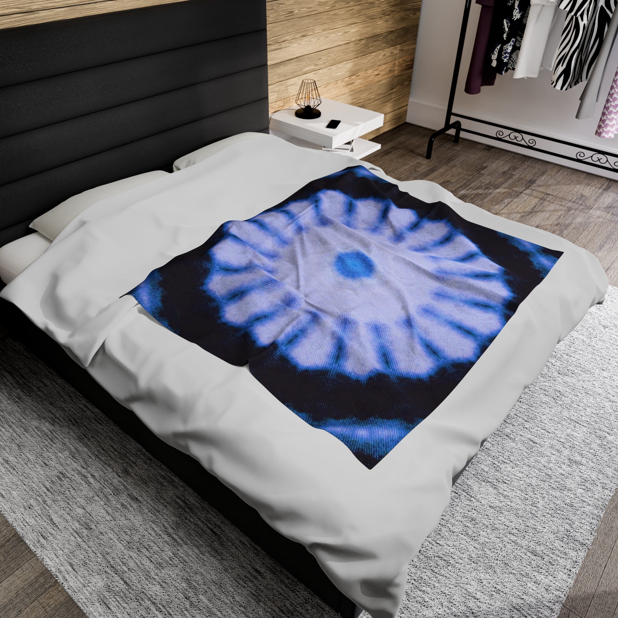 “SNWFLK-2” Cymatic Velveteen Blanket