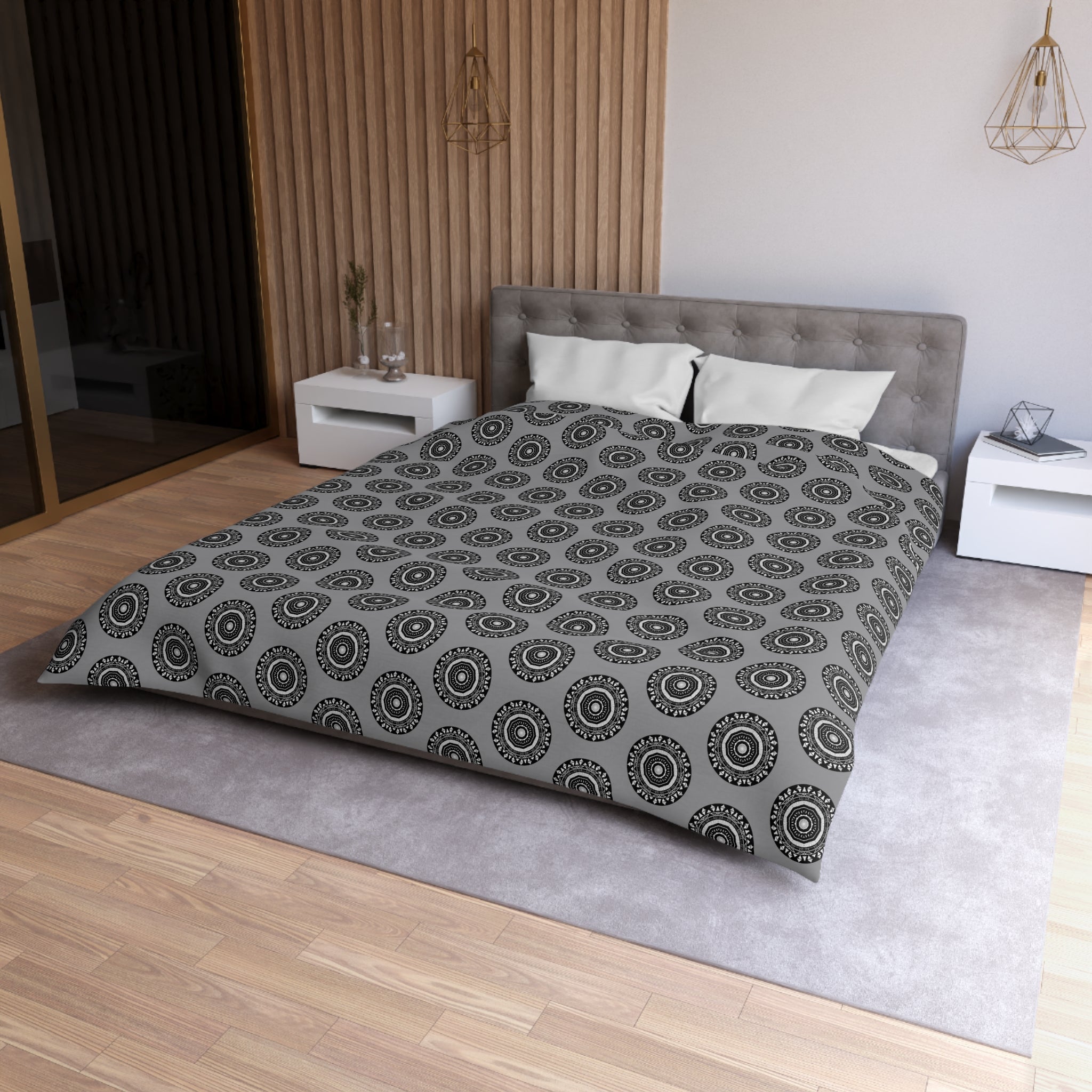 "MAYA" Cymatic Duvet Cover (Grey) - Housewarming