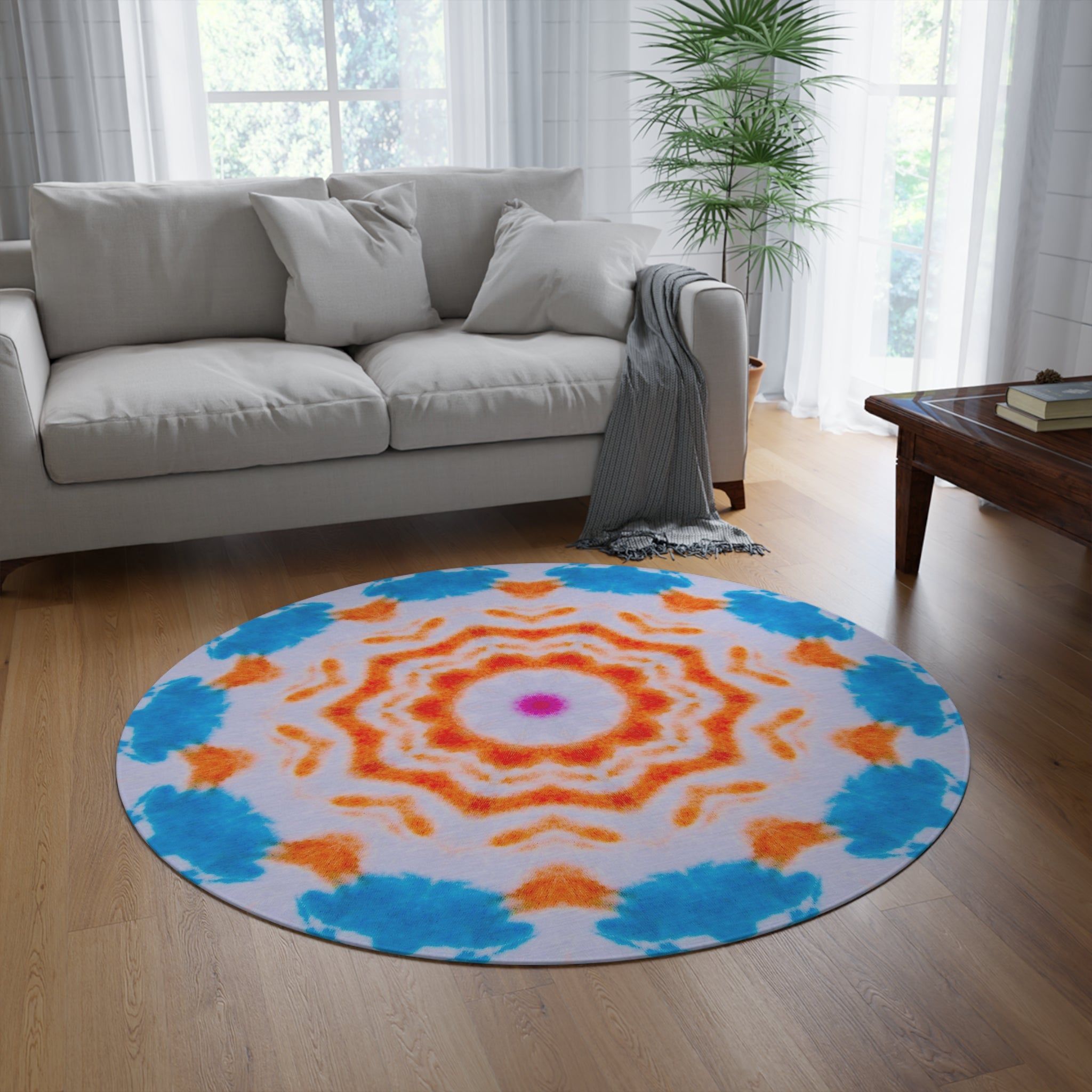 “CEILI” Cymatic Print Round Rug