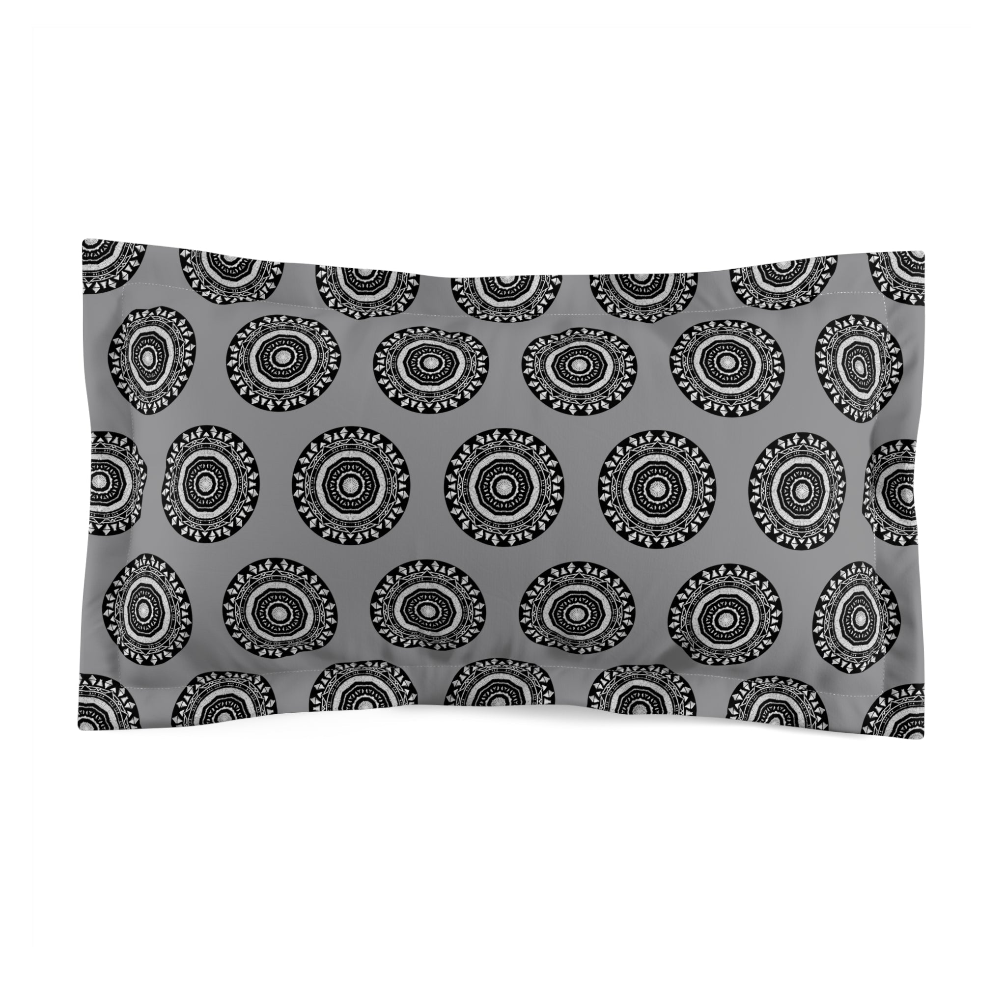 "MAYA" Cymatic AOP Pillow Sham (Grey) - Cosy Bedding