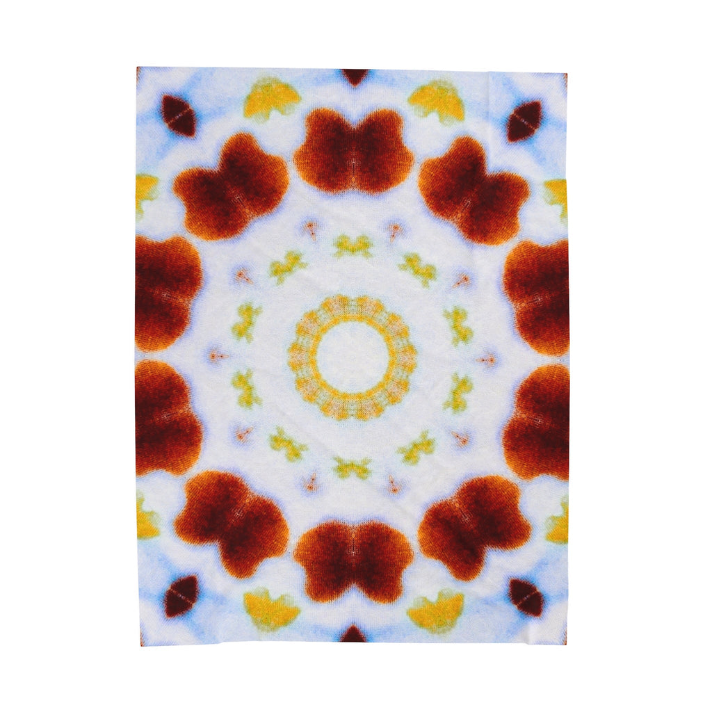 “MOSAIC” Cymatic Print Velveteen Blanket