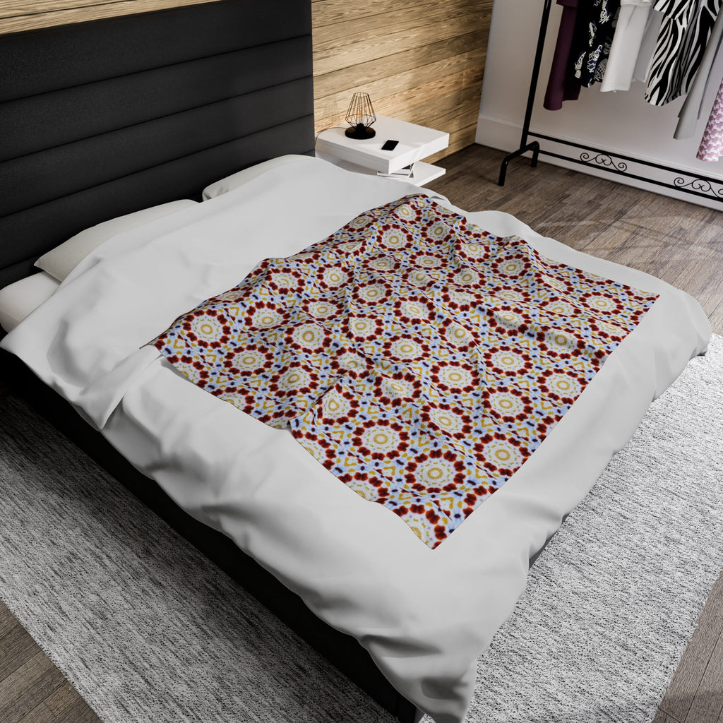 “MOSAIC” Cymatic AOP Velveteen Blanket