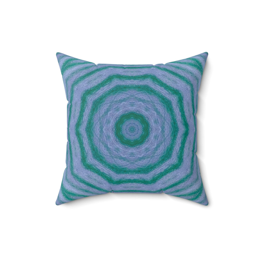 "GR33N3RY" Cymatic Print Square Cushion