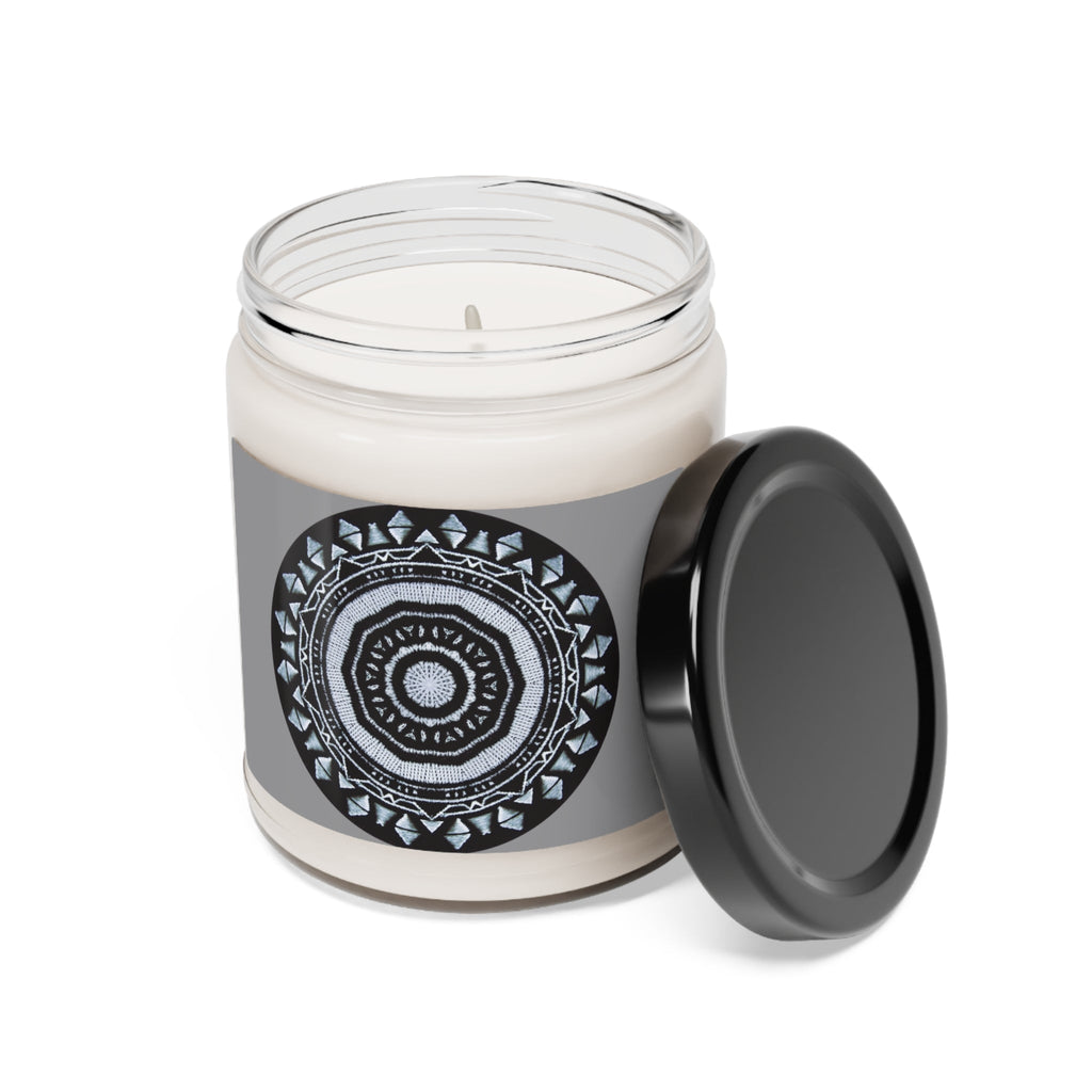 “MAYA” Cymatic Scented Soy Candle 9oz (Grey)