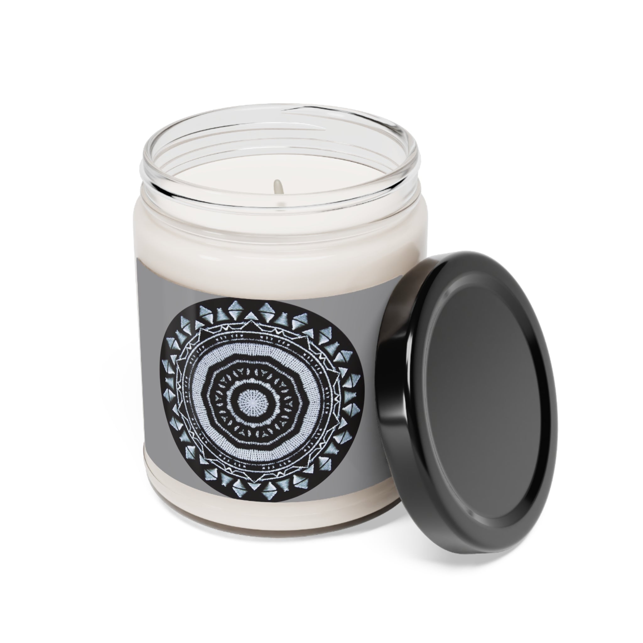“MAYA” Cymatic Scented Soy Candle 9oz (Grey)