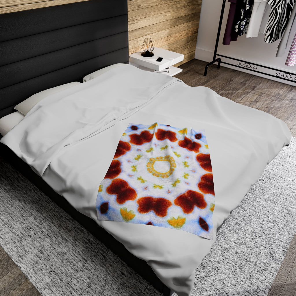 “MOSAIC” Cymatic Print Velveteen Blanket