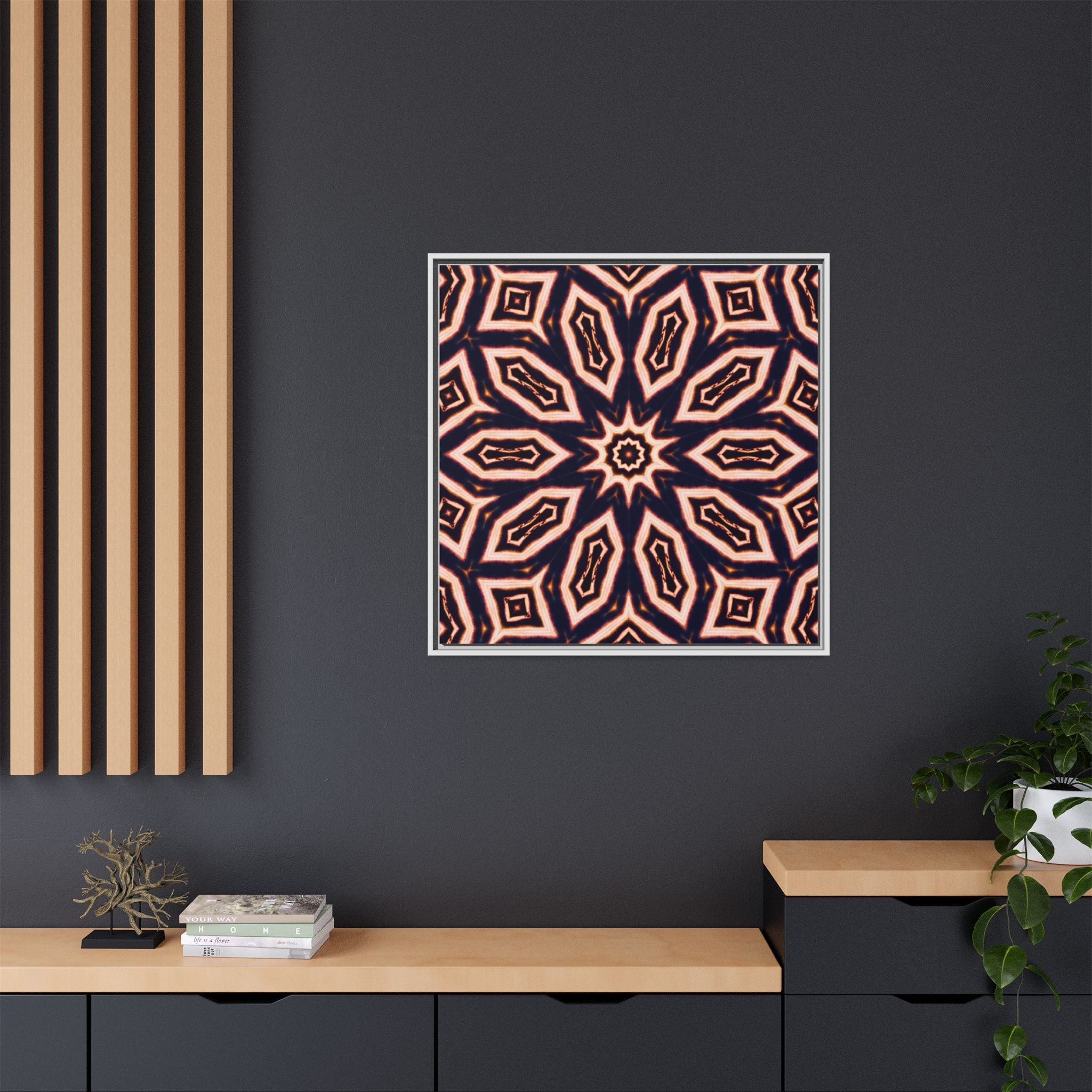 "E-CLPS" Cymatic Framed Matte Canvas