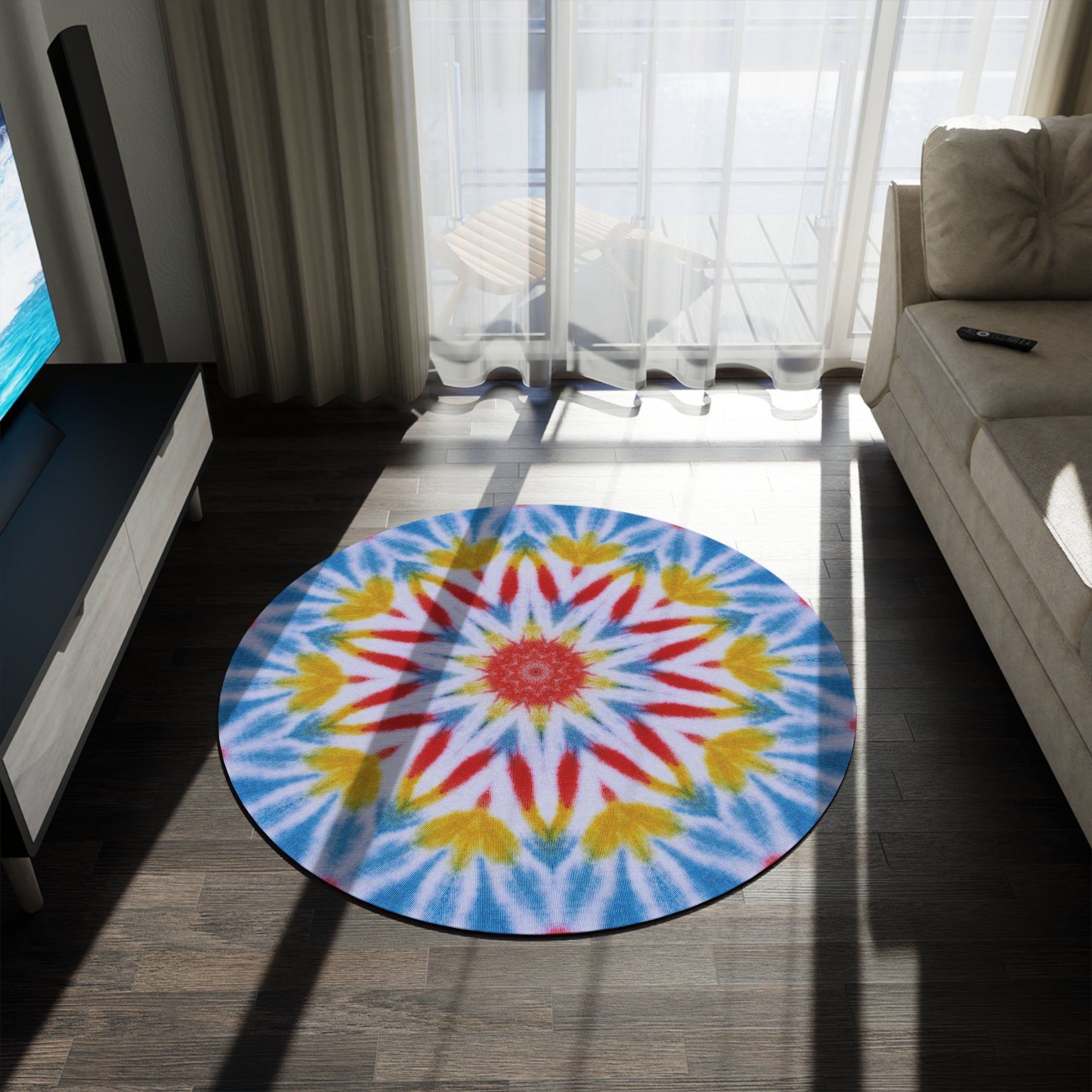 “CRISTOS” Cymatic Print Round Rug