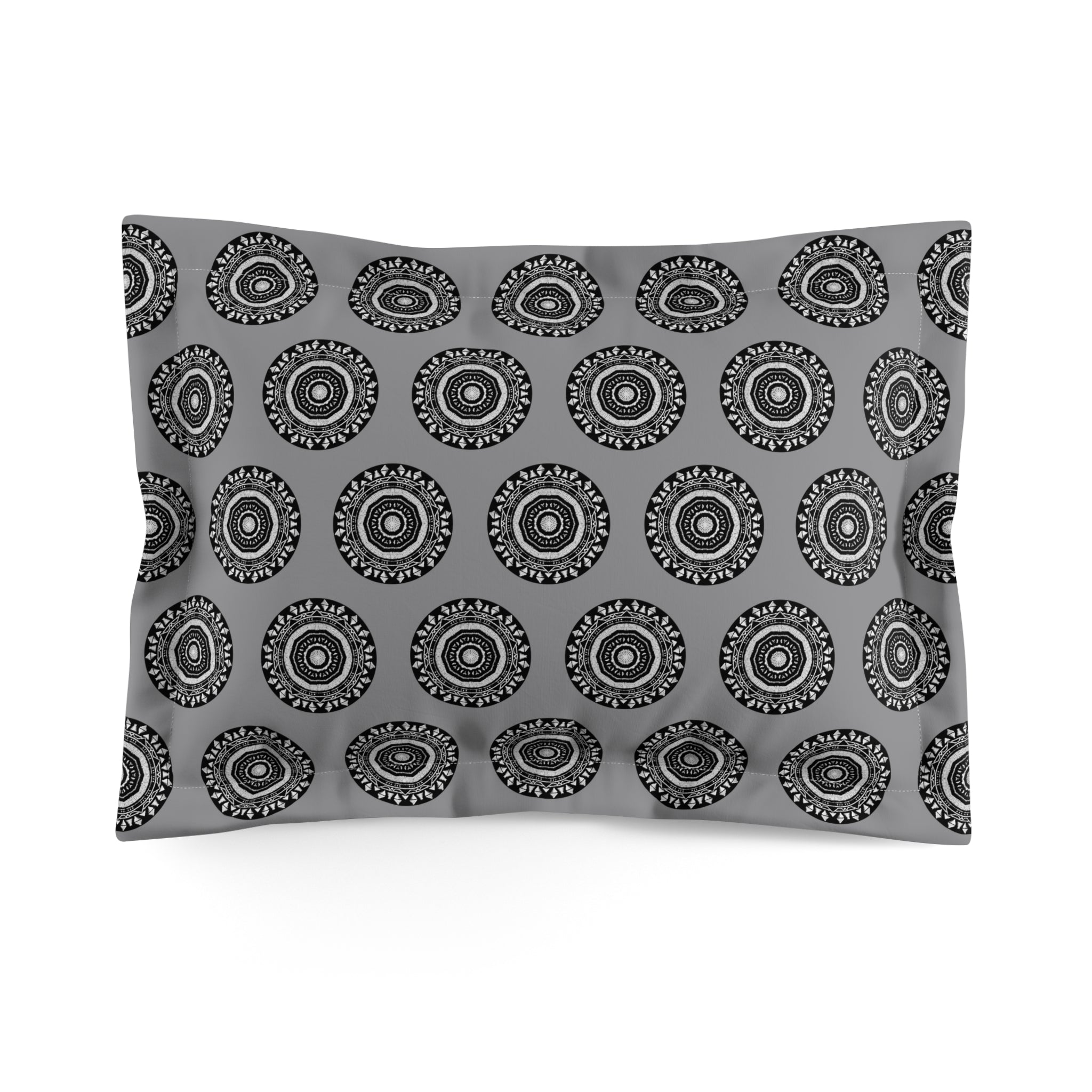 "MAYA" Cymatic AOP Pillow Sham (Grey) - Cosy Bedding