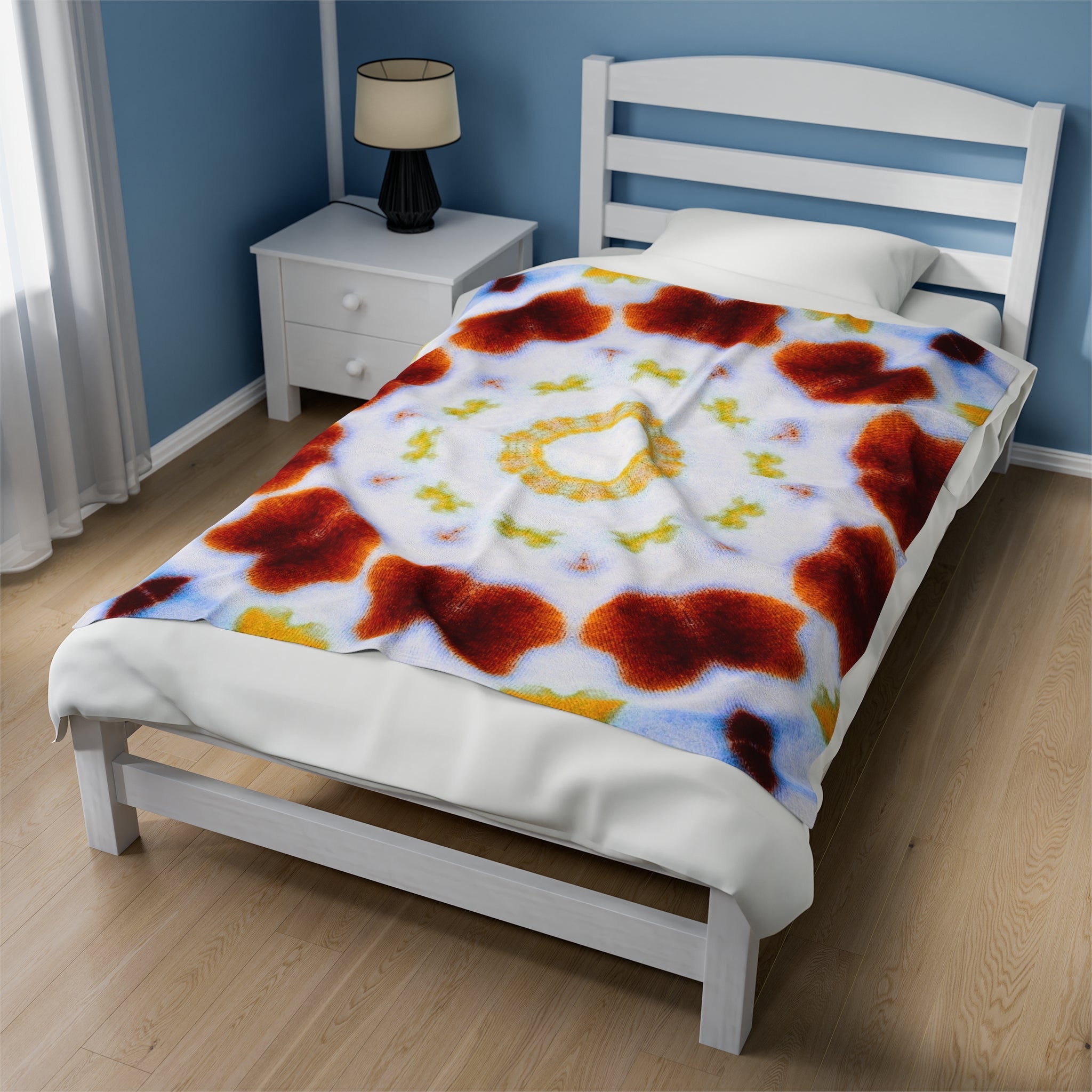 “MOSAIC” Cymatic Print Velveteen Blanket