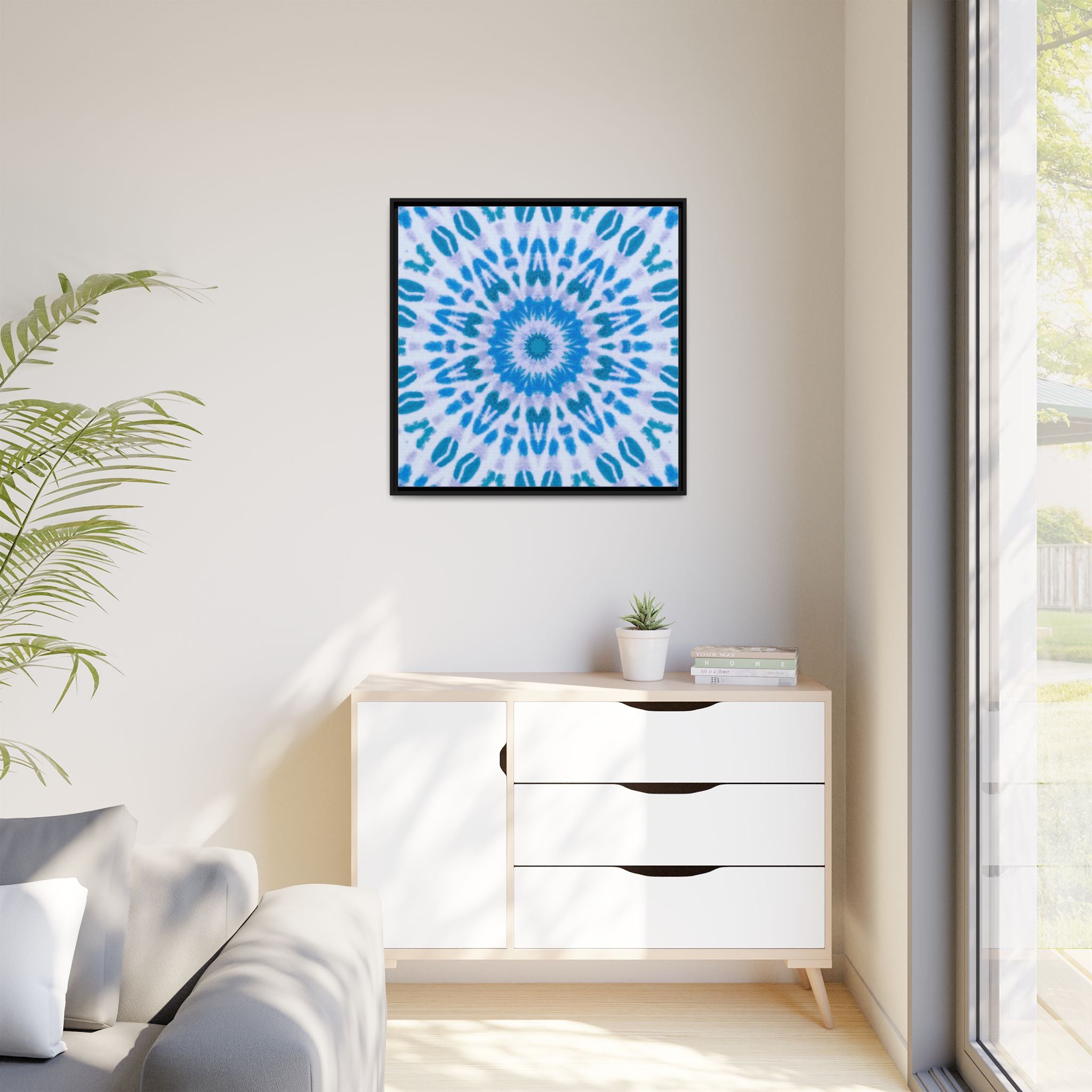 "E-VEIL I" Cymatic Framed Matte Canvas