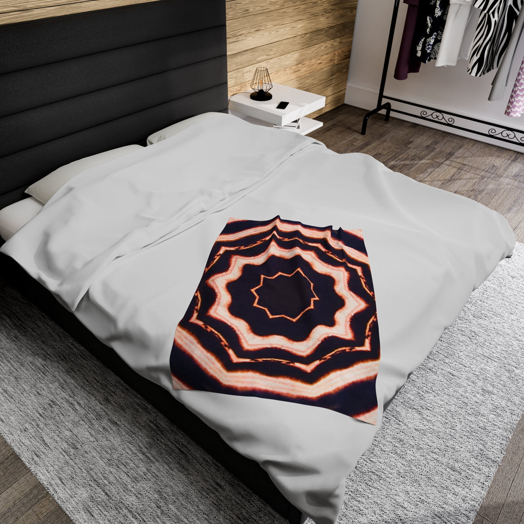 “VOiD” Cymatic Print Velveteen Blanket