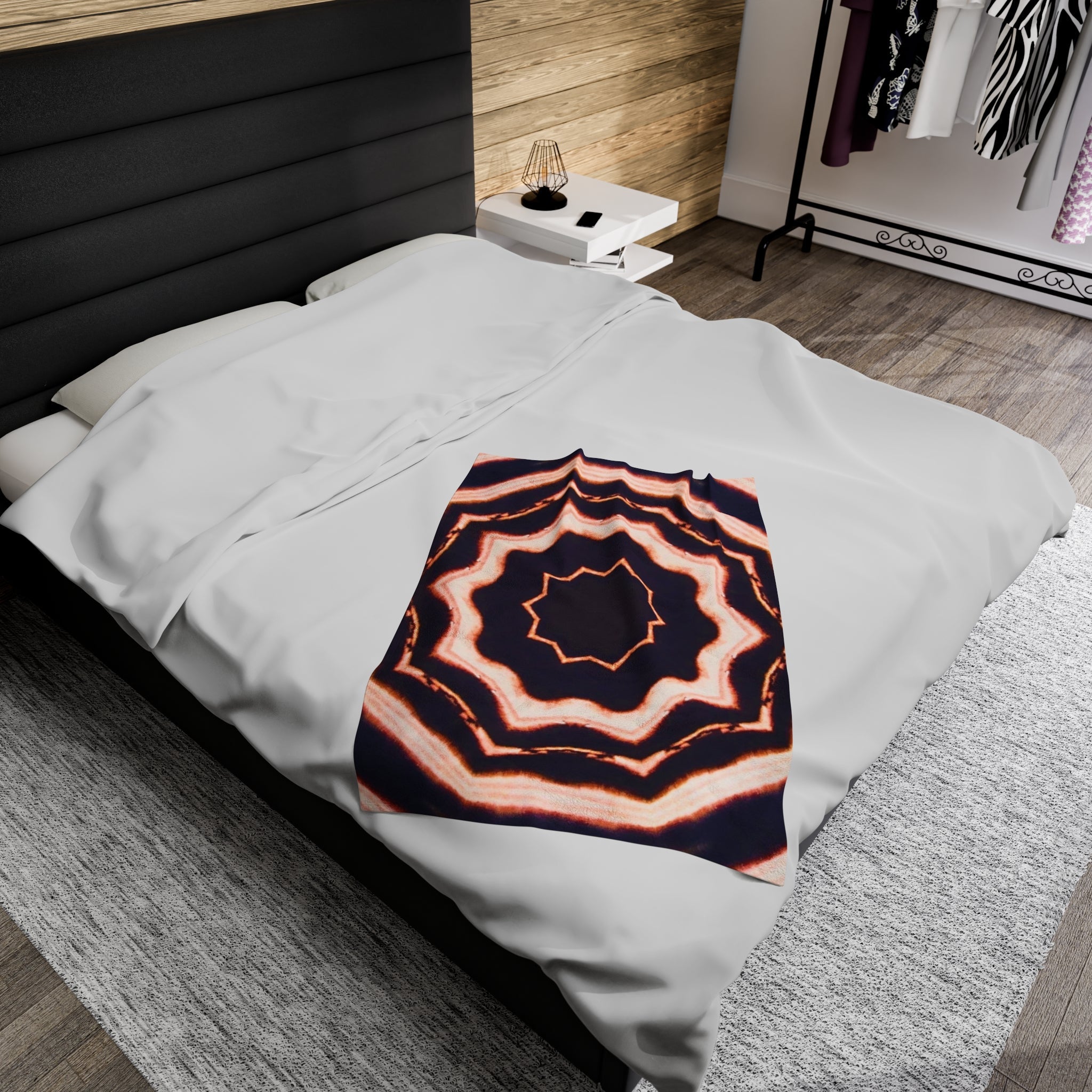 “VOiD” Cymatic Print Velveteen Blanket
