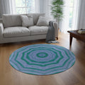 "GR33N3RY" Cymatic Round Rug