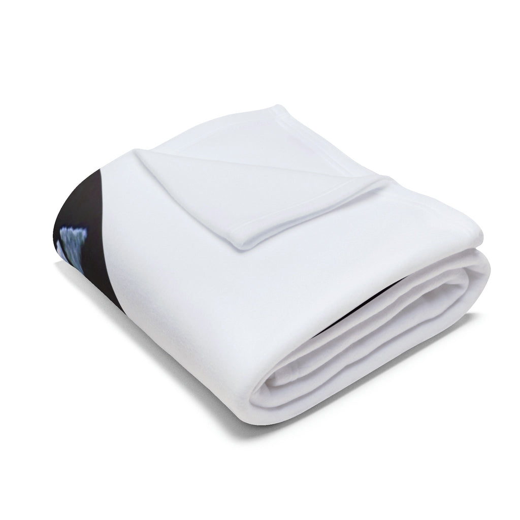 “MAYA” Cymatic Arctic Fleece Blanket (White)
