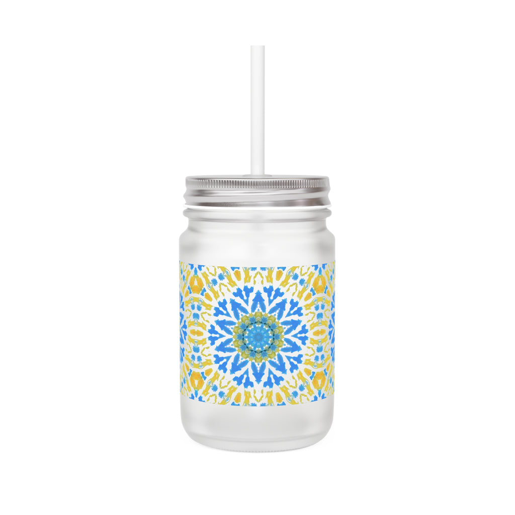 GETA Cymatic Mason Jar Tumbler with Straw