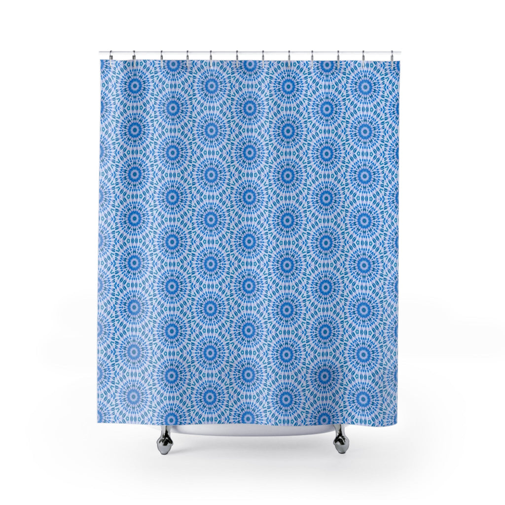 "E-VEIL I" Cymatic Print Shower Curtains
