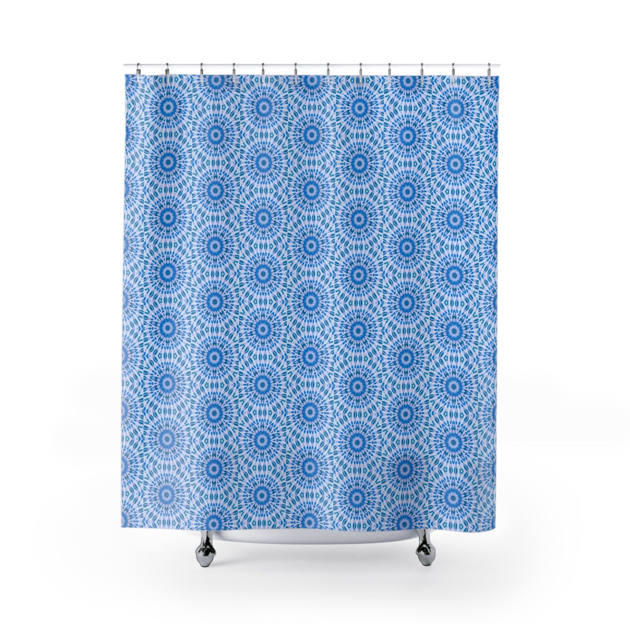 "E-VEIL I" Cymatic Print Shower Curtains
