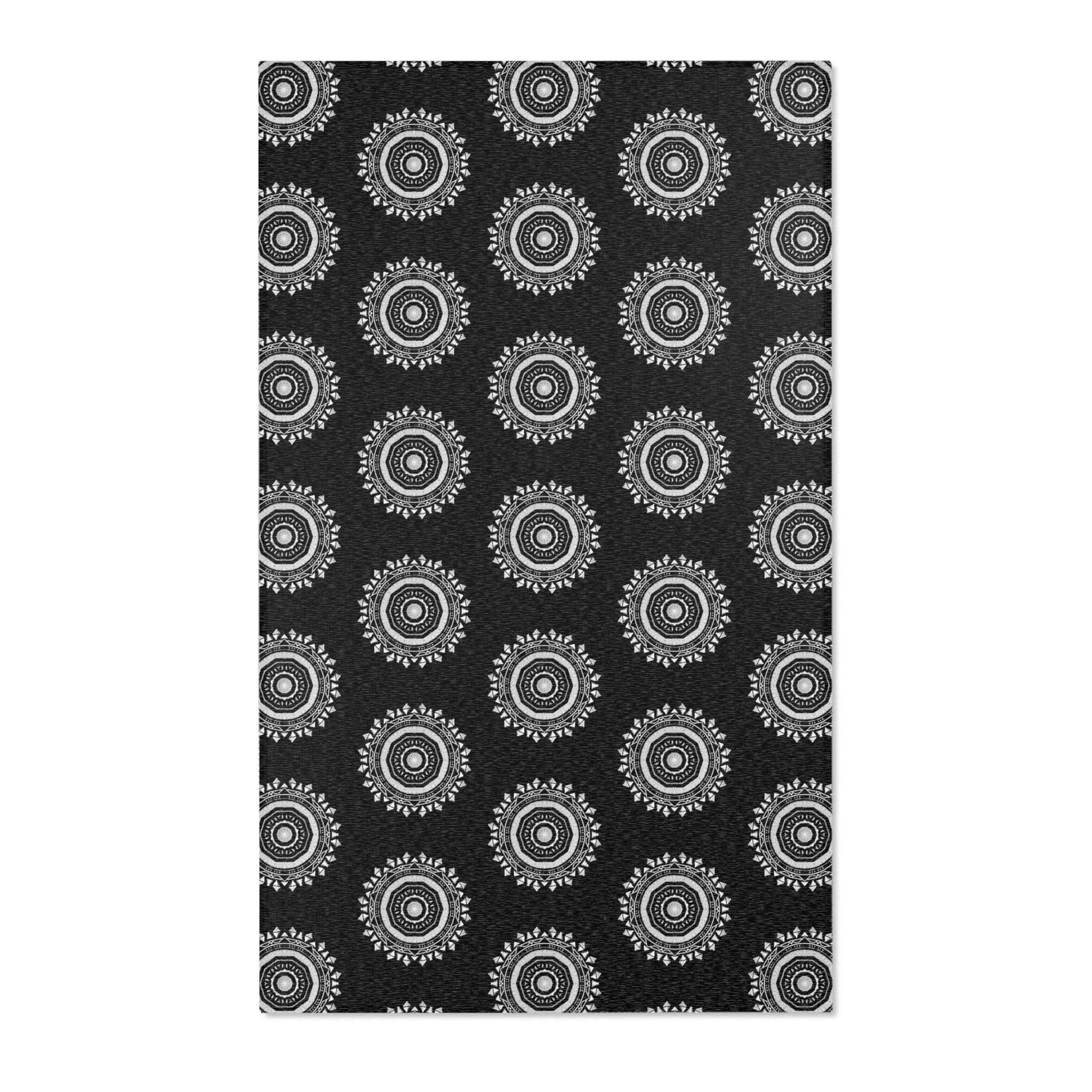 “MAYA” Cymatic Area Rug (Black) - Modern Home Decor