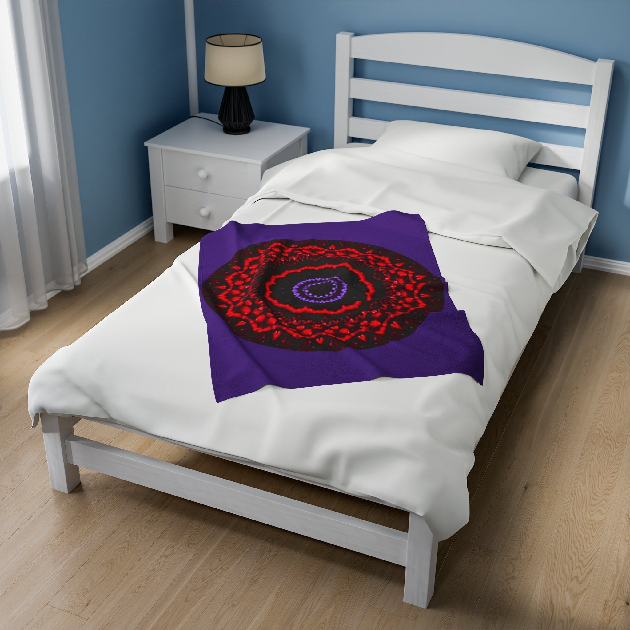 “VESI-2” Cymatic Velveteen Blanket (Purple)