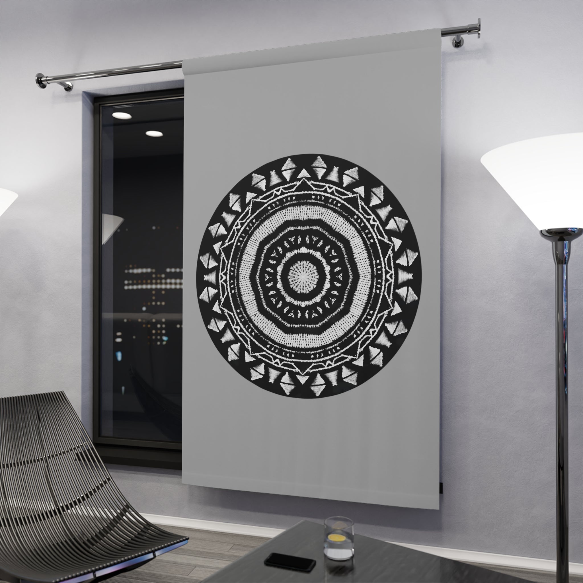 "MAYA" Cymatic Print Window Curtain