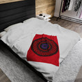 “VESI-2” Cymatic Velveteen Blanket (Red)