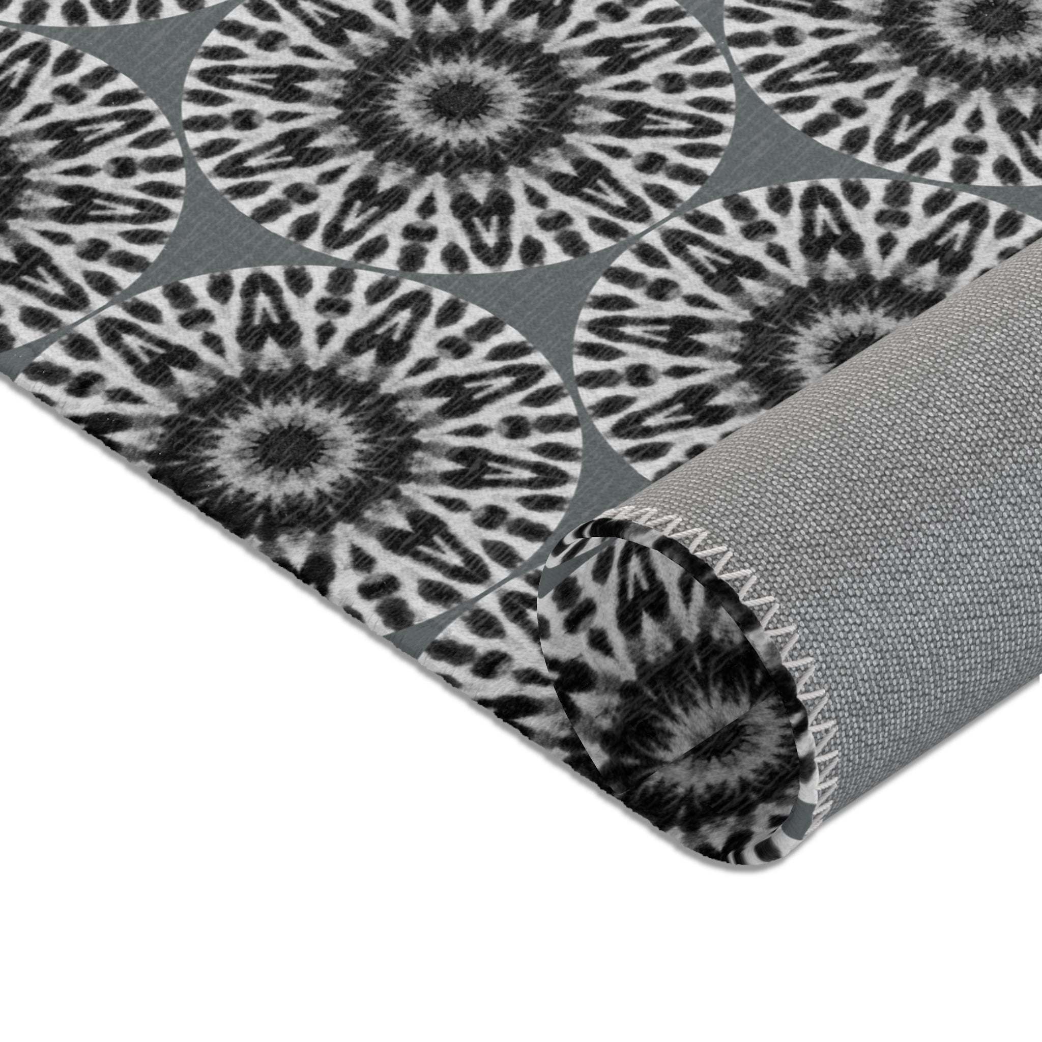 “E-VEIL I” Cymatic Area Rug (Dark Grey) - Modern Home Decor