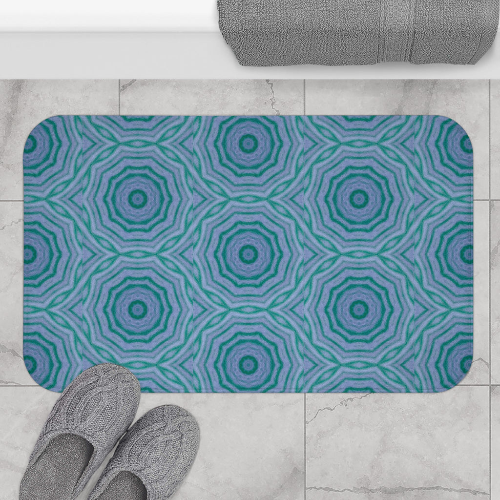 "GR33N3RY" Cymatic Print Bath Mat