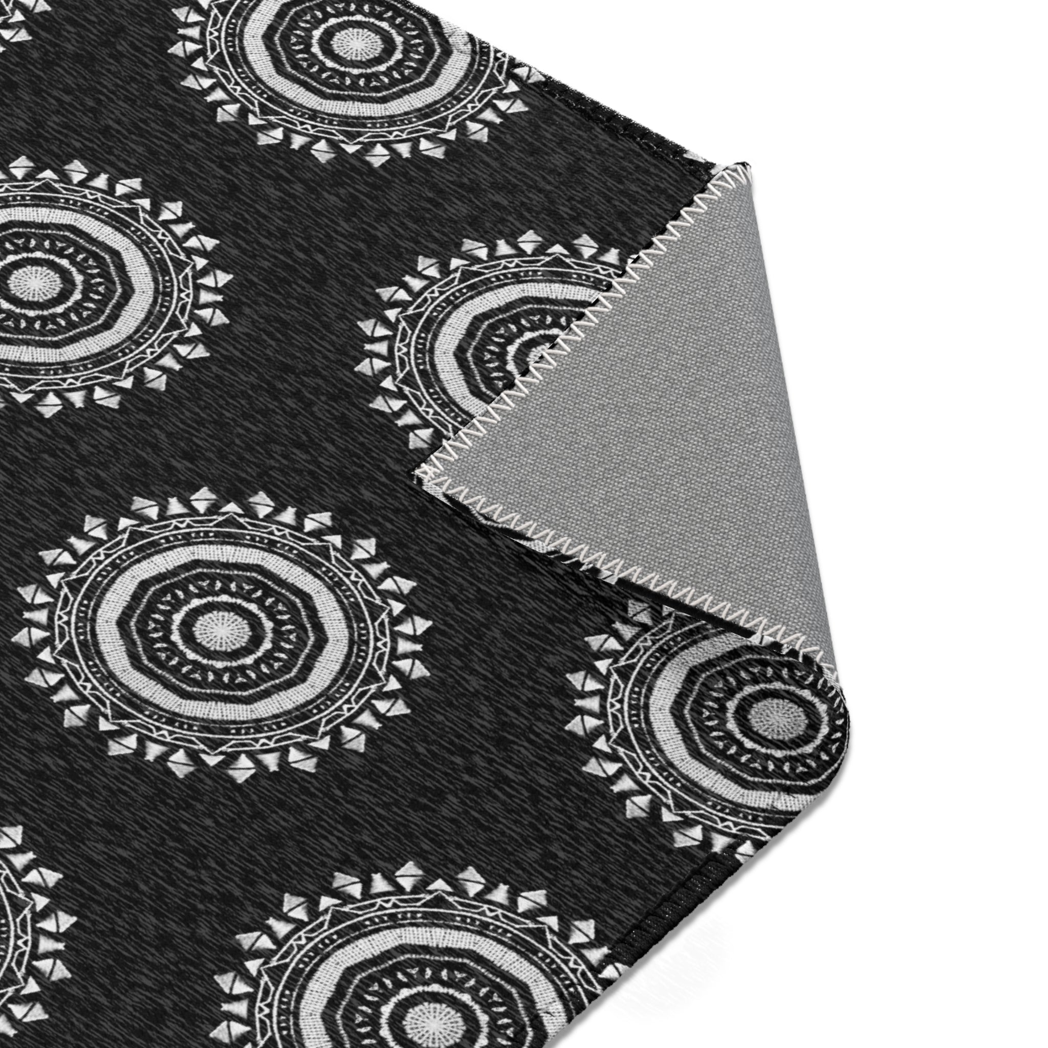 “MAYA” Cymatic Area Rug (Black) - Modern Home Decor