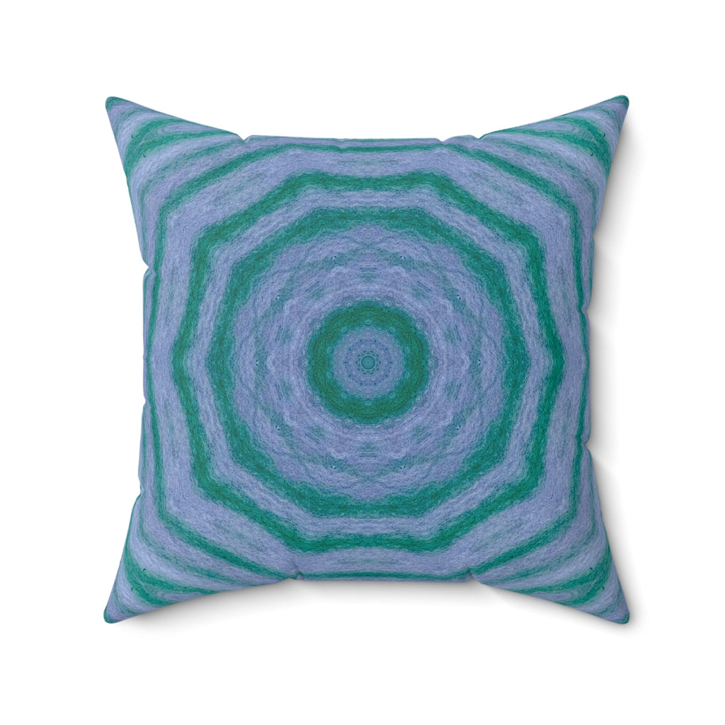 "GR33N3RY" Cymatic Print Square Cushion