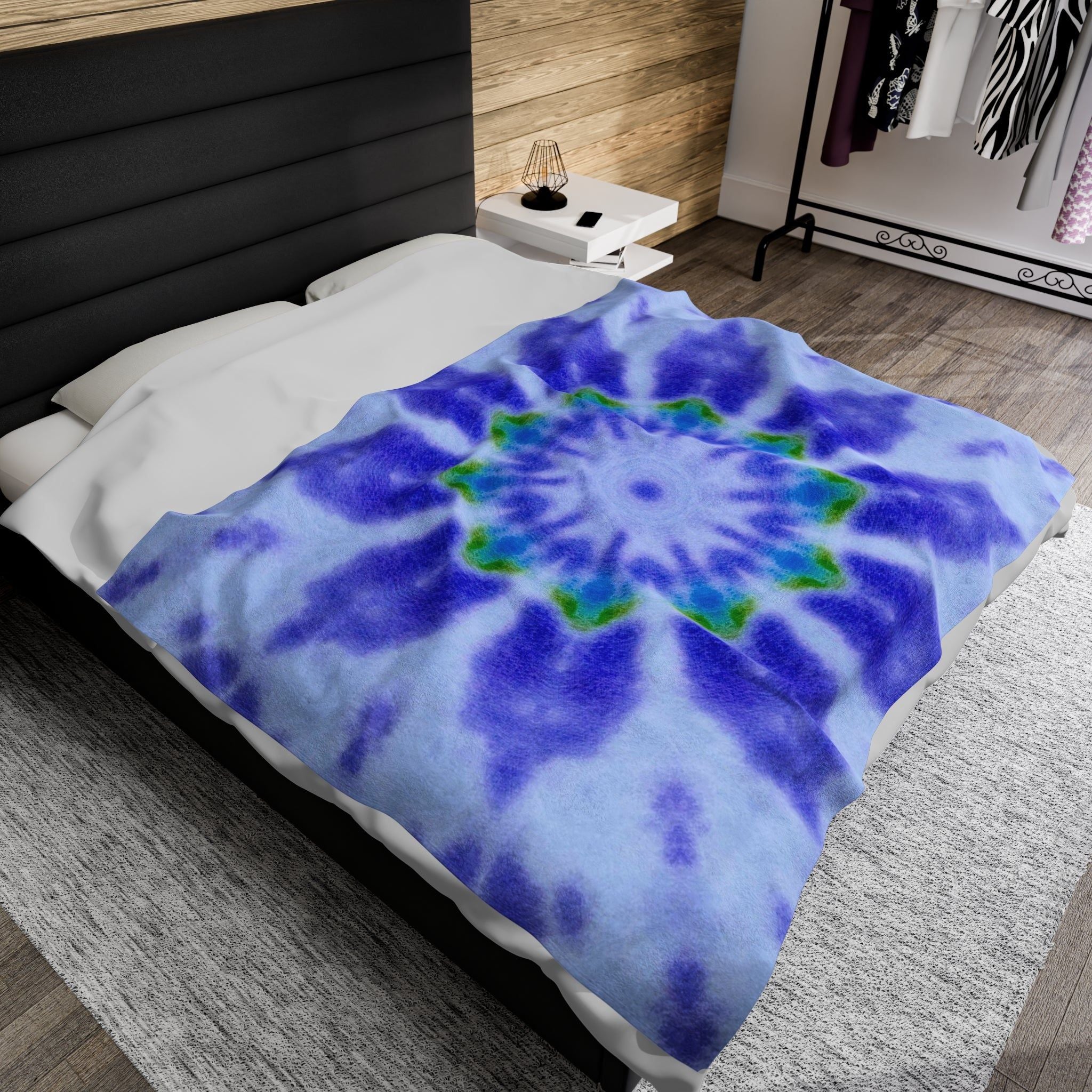 “LOTUS” Cymatic Velveteen Blanket