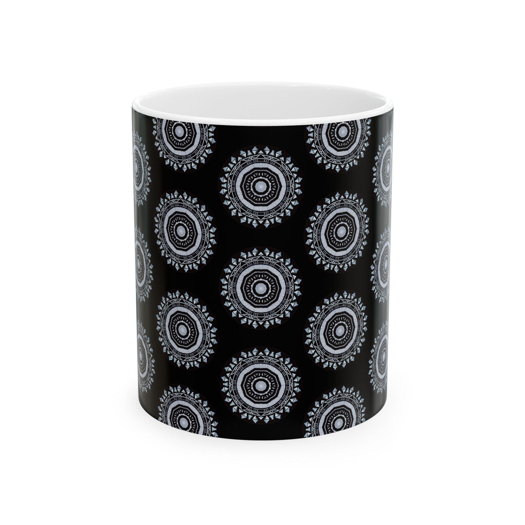 “MAYA” Cymatic AOP Ceramic Mug (Black)
