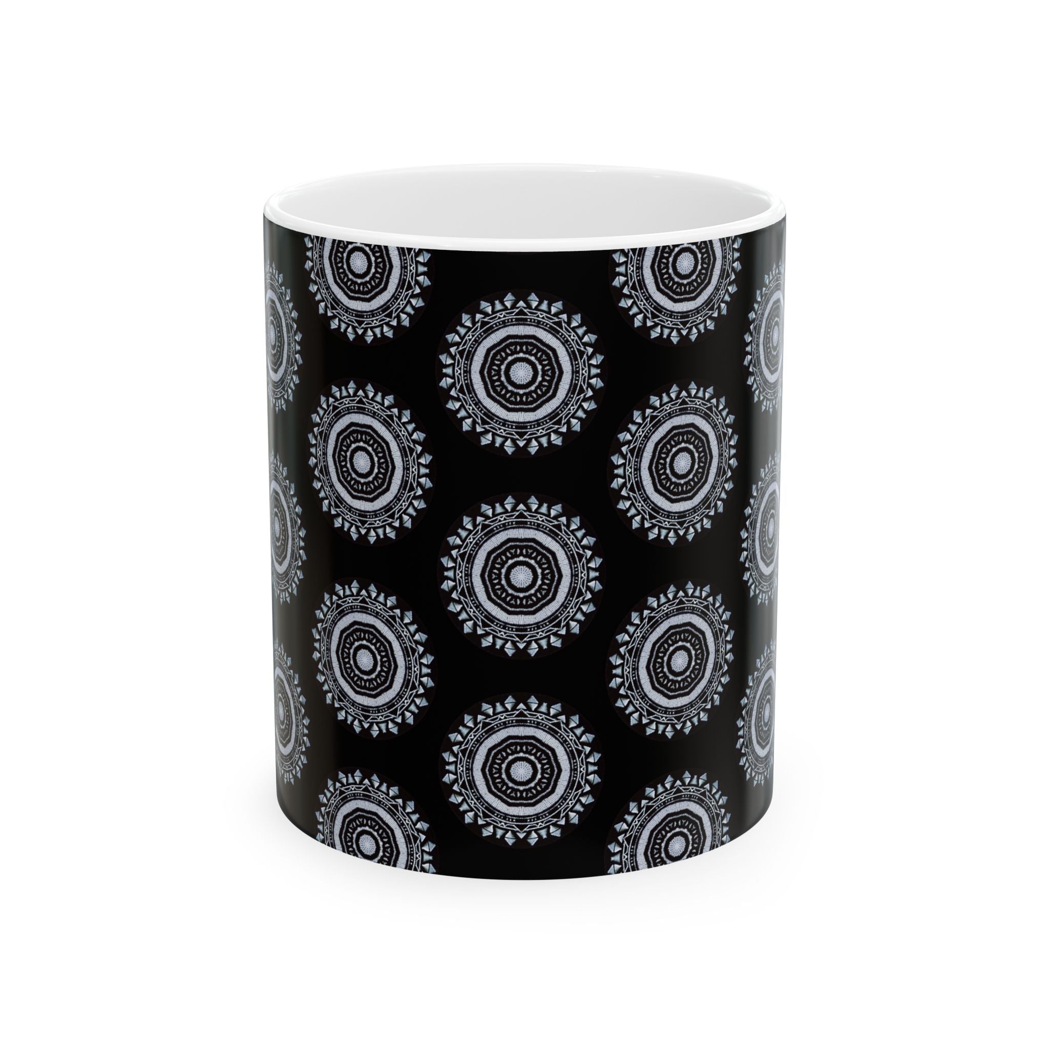 “MAYA” Cymatic AOP Ceramic Mug (Black)