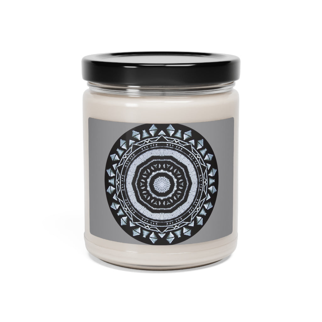 “MAYA” Cymatic Scented Soy Candle 9oz (Grey)
